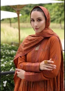 MARIA B 3PC DHANAK EMBROIDERED SHIRT WITH DHANAK SHAWL AND TROUSER DN-2032