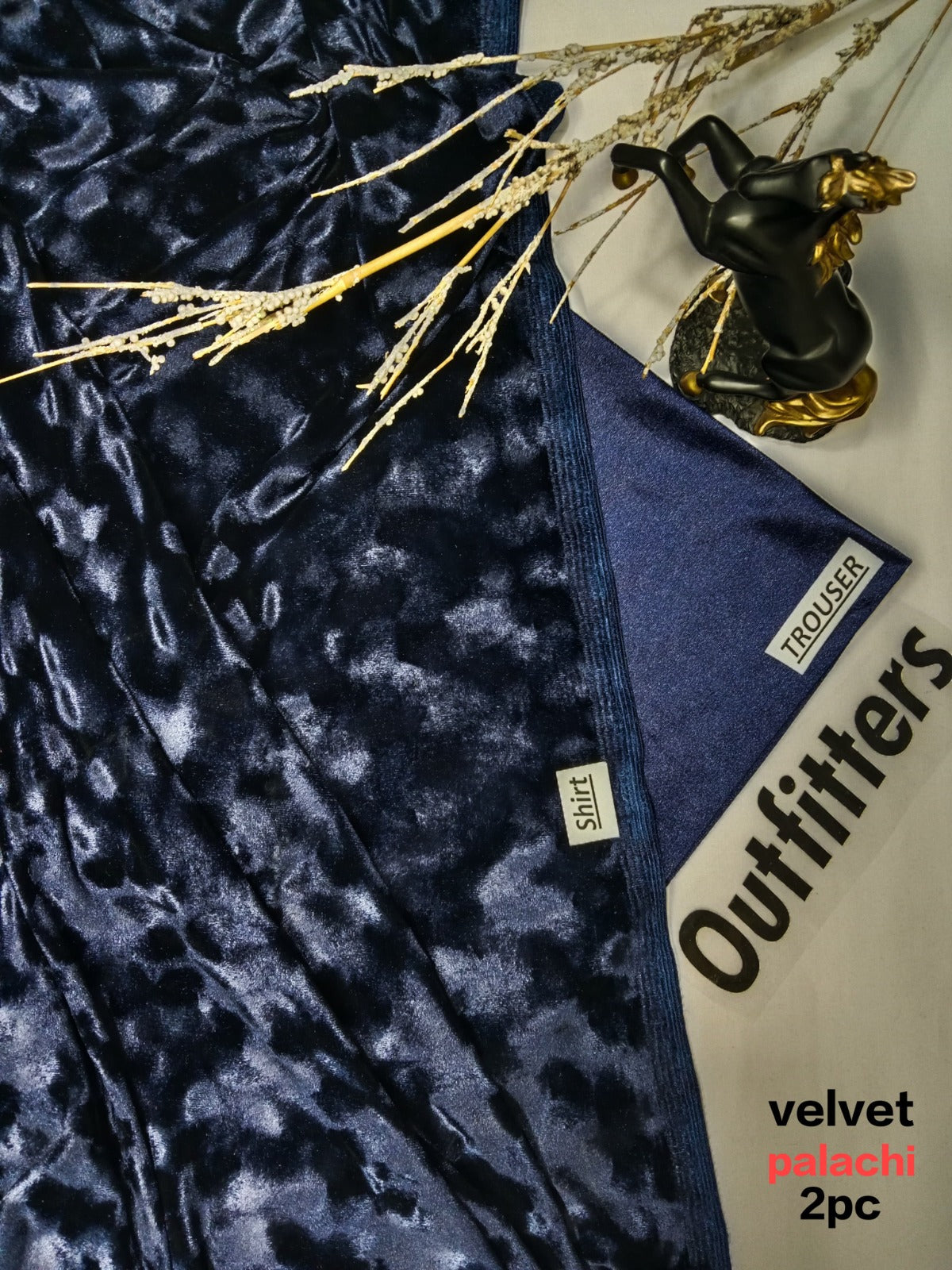 OUTFITTERS SHINING PLACHI-VALVET 2PC VL-9022