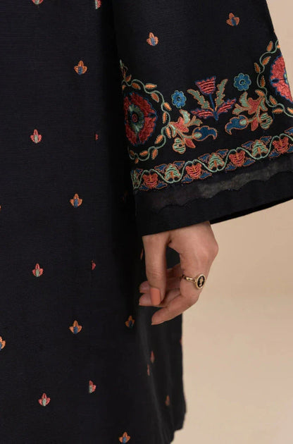 SAPPHIRE 3PC DHANAK EMBROIDERED SHIRT WITH DHANAK EMB SHAWL AND TROUSER DN-2008