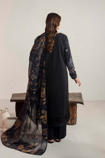 MARIA B 3PC DHANAK EMBROIDERED SHIRT WITH DHANAK SHAWL AND TROUSER DN-2059