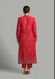 BAREEZE 3PC DHANAK EMBROIDERED SHIRT WITH DHANAK SHAWL AND TROUSER DN-2026