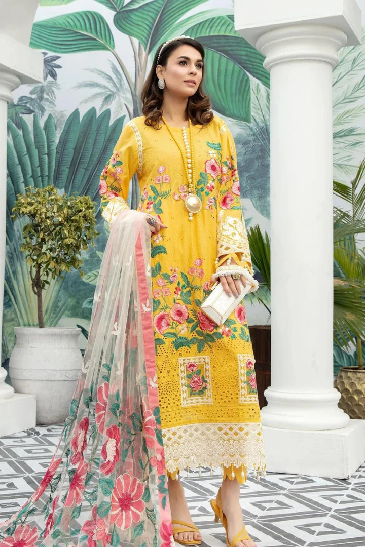 LAWN SUMMER 3PC EMBROIDERED ZB-7038