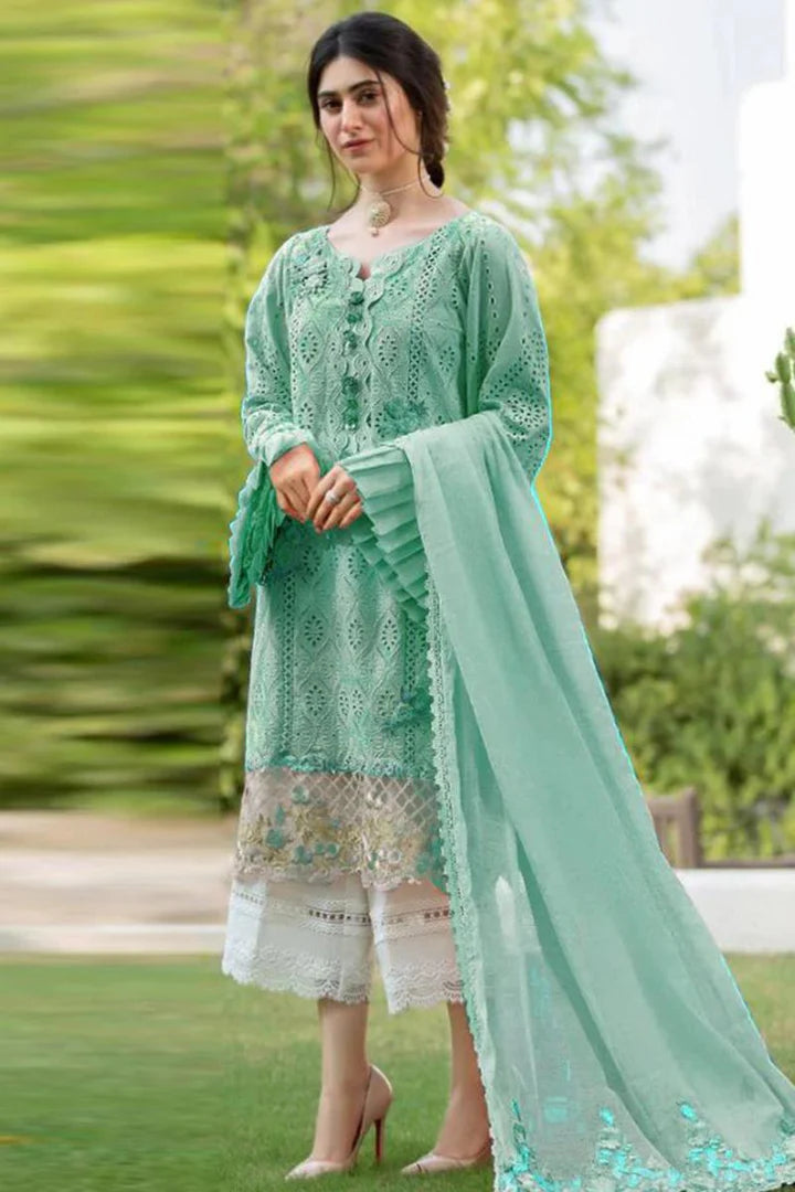 LAWN SUMMER 3PC EMBROIDERED ZB-7034