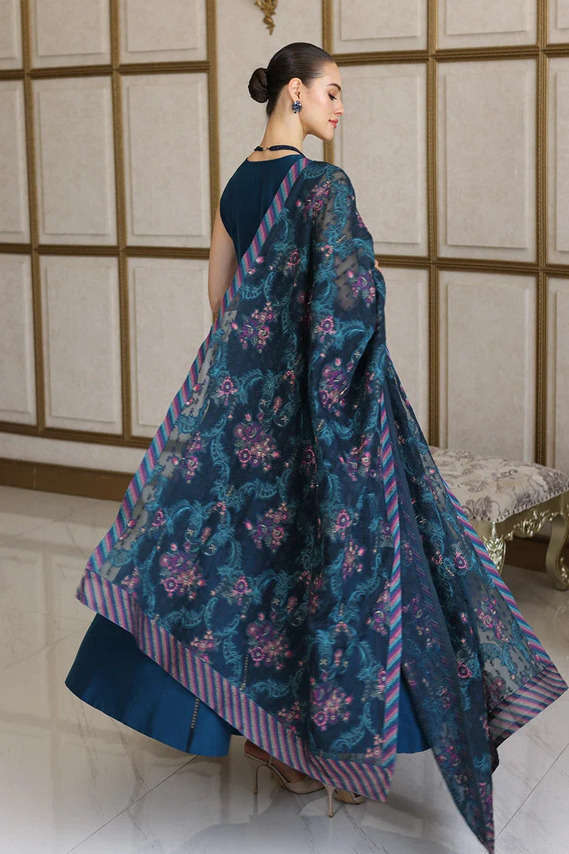 BAREEZE 3PC DHANAK EMBROIDERED SHIRT WITH DHANAK SHAWL AND TROUSER DN-2020