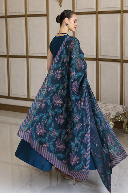 BAREEZE 3PC DHANAK EMBROIDERED SHIRT WITH DHANAK SHAWL AND TROUSER DN-2020